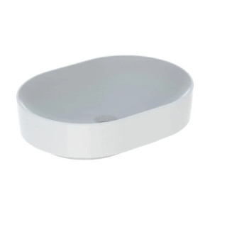 Geberit Variform Umývadlo na postavenie na dosku, Oválna, B60cm, H15.8cm, T45cm, bez prepadu, s otvorom pre batériu