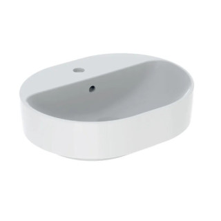 Geberit Variform Umývadlo na postavenie na dosku, eliptyczna, B55cm, H15.8cm, T40cm, bez prepadu, bez otvoru pre batériu