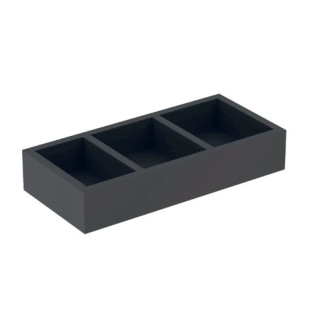Geberit Smyle Square Wkład do szuflady, podział v tvare litery H, do szuflady dolnej, B32.3cm, H9.8cm, T20cm, lava