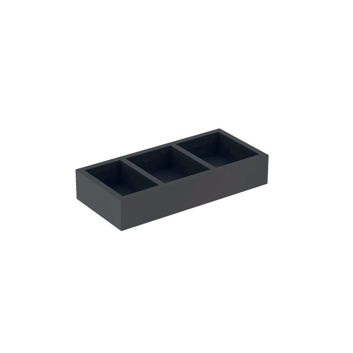 Geberit Smyle Square Wkład do szuflady, podział v tvare litery H, do szuflady dolnej, B32.3cm, H9.8cm, T20cm, lava