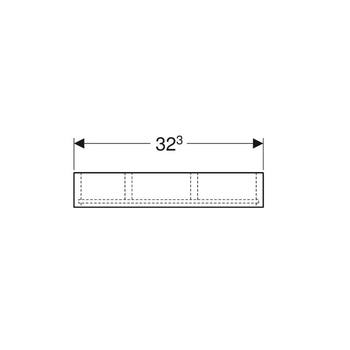 Geberit Smyle Square Wkład do szuflady, podział v tvare litery H, do szuflady dolnej, B32.3cm, H9.8cm, T20cm, lava