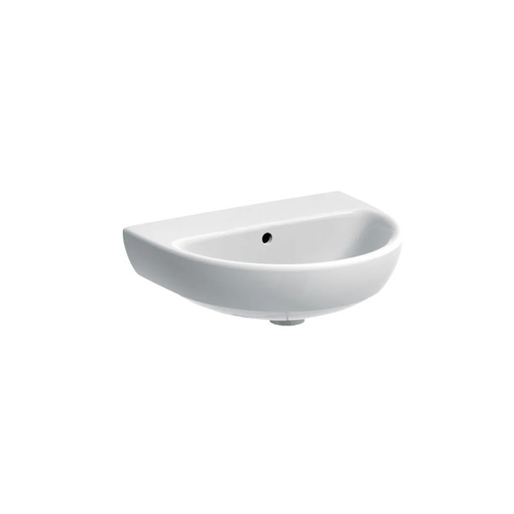 Geberit Selnova Umývadlo kompaktowa, B50cm, H18cm, T41cm, z prepadom, s otvorom pre batériu