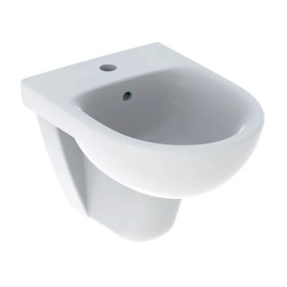 Geberit Selnova Compact Závesný bidet, B35.5cm, H34.5cm, T48cm, krótki, z prepadom, s otvorom pre batériu
