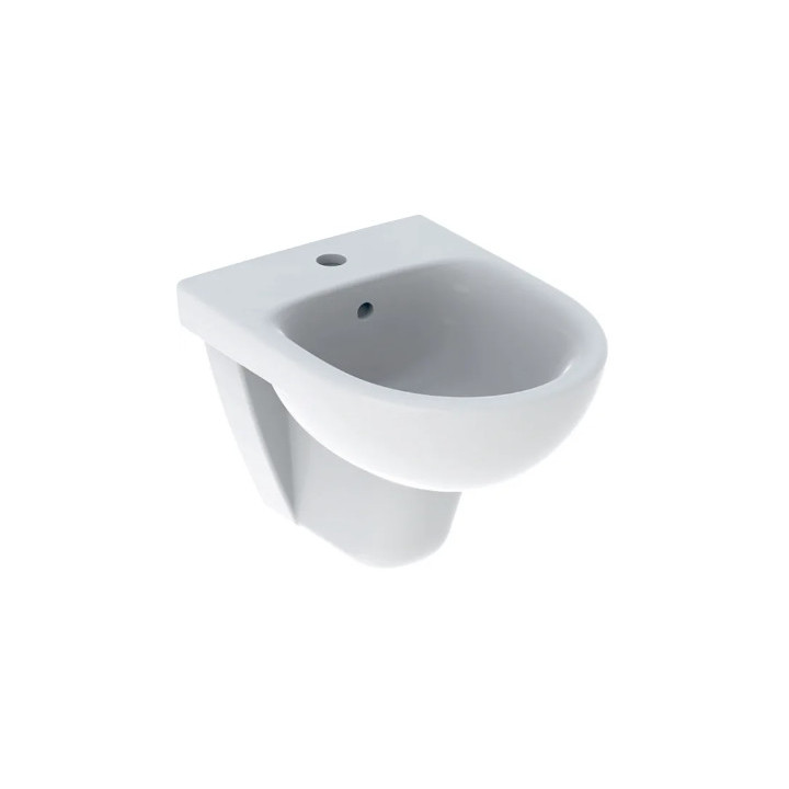 Geberit Selnova Compact Závesný bidet, B35.5cm, H34.5cm, T48cm, krótki, z prepadom, s otvorom pre batériu