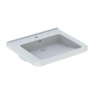 Geberit Selnova Comfort  Umývadlo, B55cm, H15.5cm, T52.5cm, z prepadom, s otvorom pre batériu