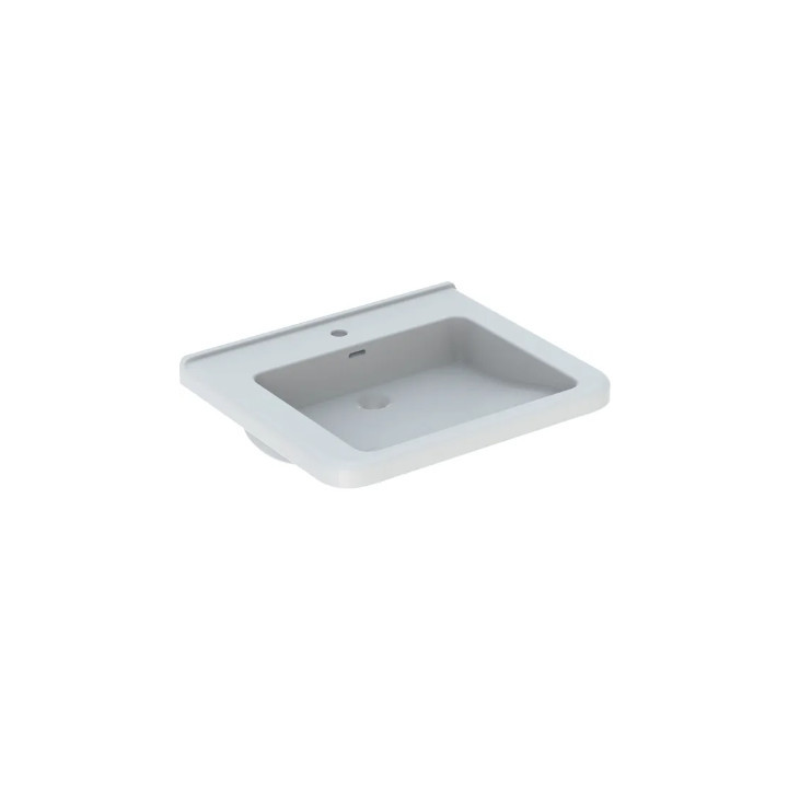Geberit Selnova Comfort  Umývadlo, B55cm, H15.5cm, T52.5cm, bez prepadu, bez otvoru pre batériu