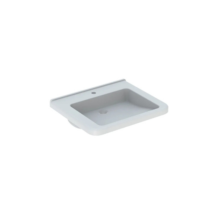 Geberit Selnova Comfort  Umývadlo, B65cm, H15.5cm, T55cm, z prepadom, s otvorom pre batériu