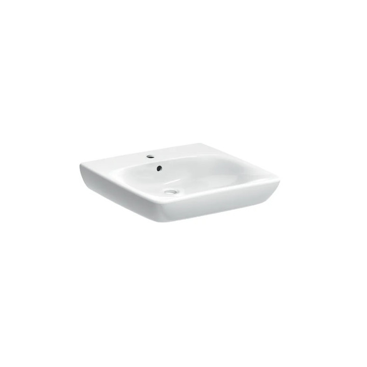 Geberit Selnova Comfort  Umývadlo, 55x15x55cm, bez prepadu, s otvorom pre batériu