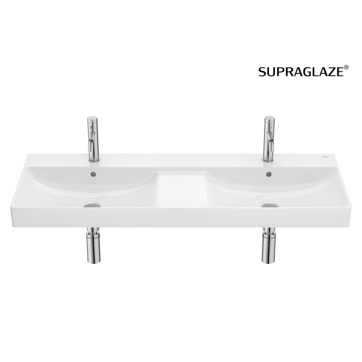 ONA Umývadlo stenová dvojitý 120x46 cm Supraglaze®