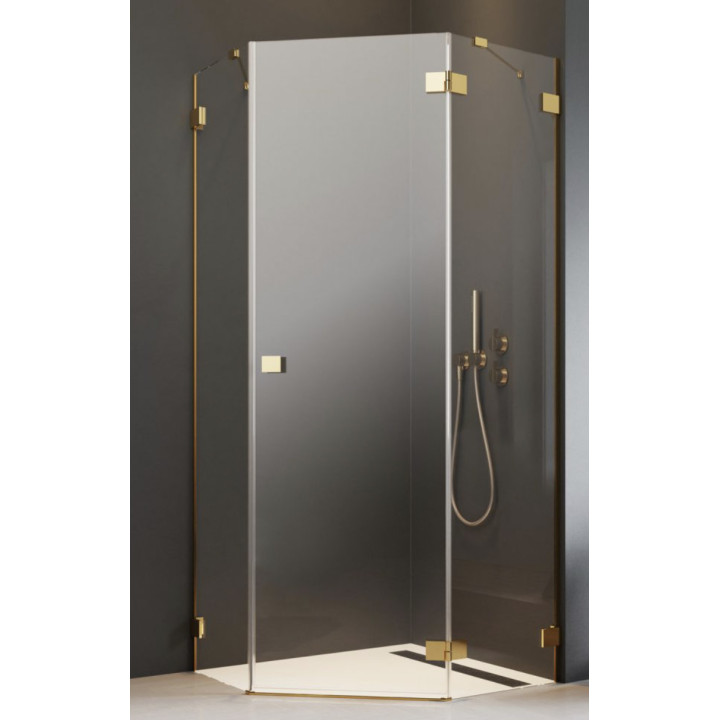 Časť pravé kúty Radaway Essenza Pro Gold KDD, 1000x2000mm, sklo číre, zlatý profil
