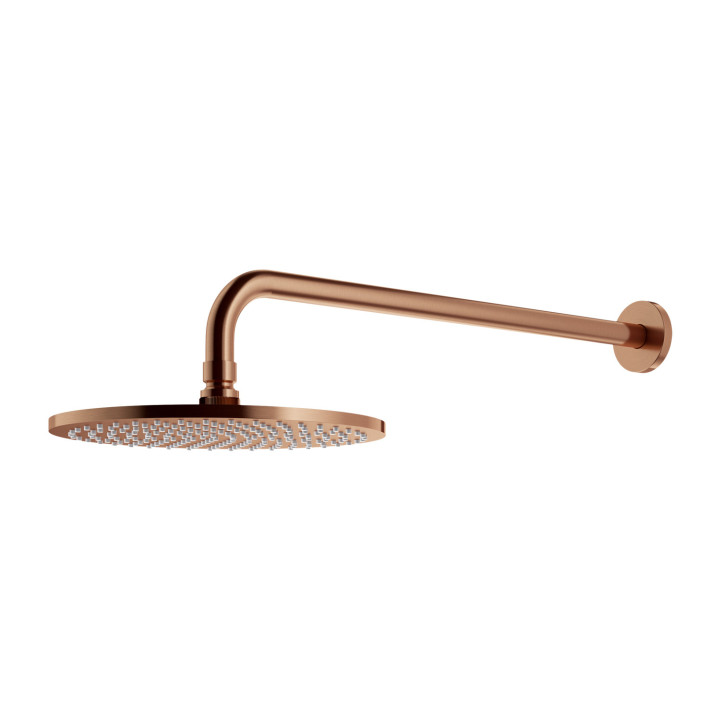 OMNIRES SLIMLINE Horná sprcha s ramenom, ø25 cm -  miedź