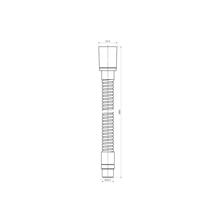 OMNIRES sprchovou hadicou, 125 cm - antracit