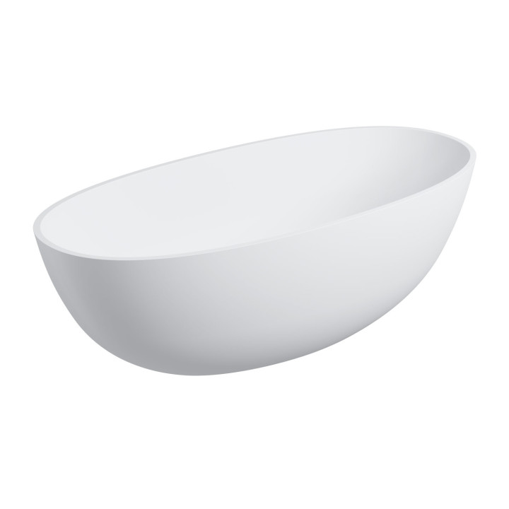 Vaňa voľne stojaca OMNIRES SHELL M+, 160x75 cm, so sifónom - biely lesklá