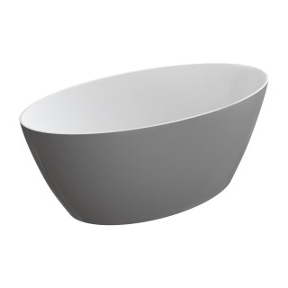 Vaňa voľne stojaca OMNIRES SIENA M+, 161 x 81 cm - biely / šedý lesklá