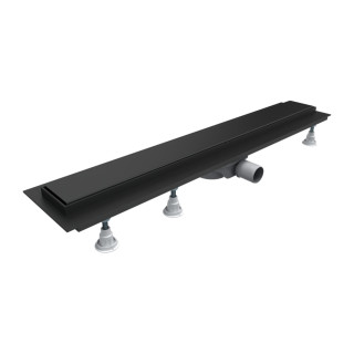 Sprchový žľab OMNIRES LOWFIX z maskownicą do wklejenia płytek, 100 cm - strieborná