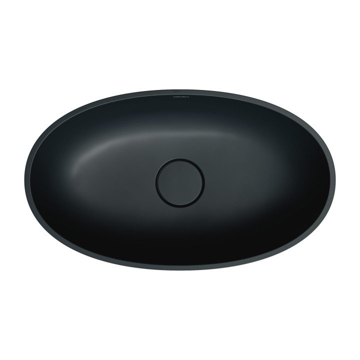 Umývadlo na postavenie na dosku OMNIRES SHELL M+, 60 x 35 cm - black lava