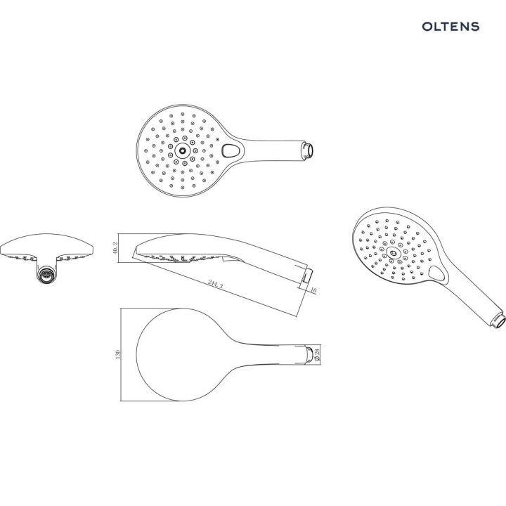 Sprchový set Oltens Saxan EasyClick Alling 60 - chróm