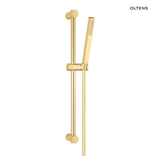 Sprchový set Oltens Saxan EasyClick Alling 60 s mydlovničkou - chróm/biely