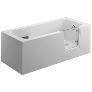 Vaňa obdĺžniková Polimat Avo 150x75 cm s dverami dla osób niepełnosprawnych - biela