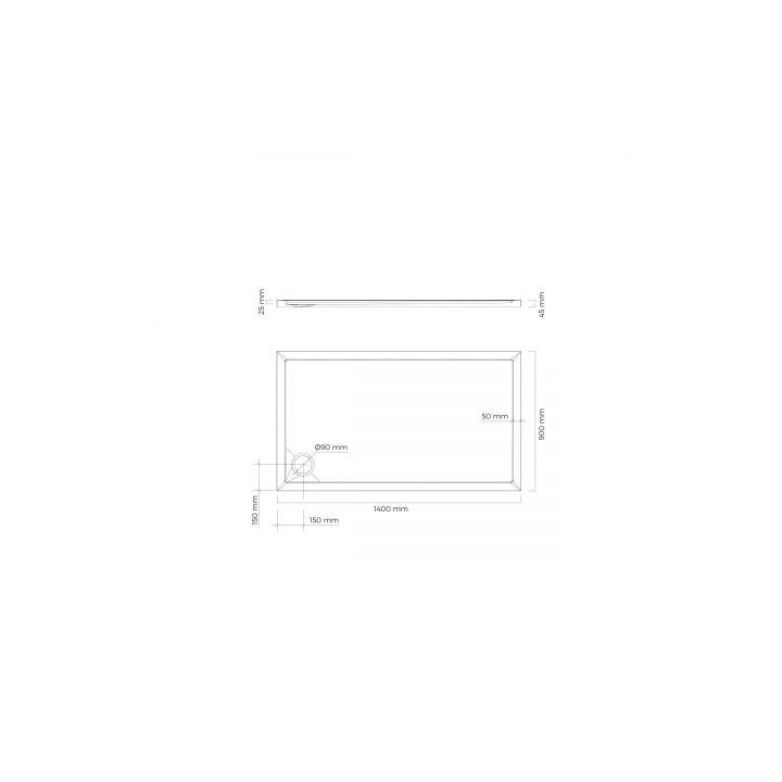 Oltens Superior akrylátová sprchová vanička 120x90 cm pravouhlý - čierna matnéný