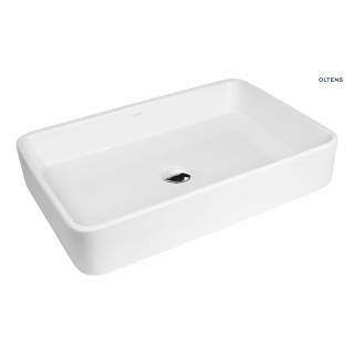 Oltens Zrkadla umývadlo 60,5x35 cm na dosku obdĺžniková S povrchom SmartClean - biela
