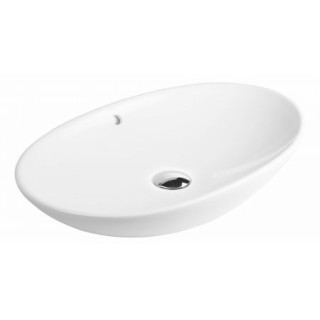 Oltens Sogne umývadlo 63x42 cm na dosku Oválna S povrchom SmartClean - biela 