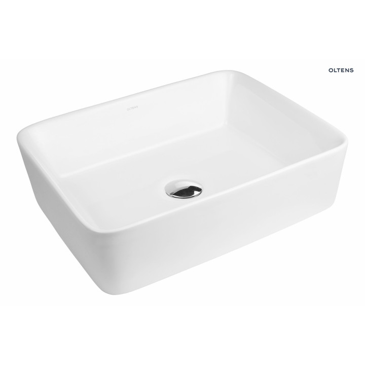 Oltens Forde umývadlo 48x37 cm na dosku obdĺžniková S povrchom SmartClean - biela 