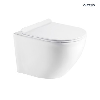 Súprava Oltens Hamnes misa WC Závěsná PureRim s pozvoľným sklápaním sedadlo Slim