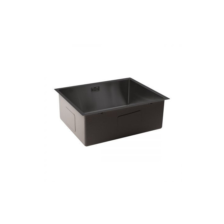 Oltens Oceľvask zlew oceľový 1 komorowy 54x44 cm brúsená oceľ - čierna