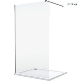 Oltens Bo pevná bočná stena Walk-In 90 cm profil čierna matnéný