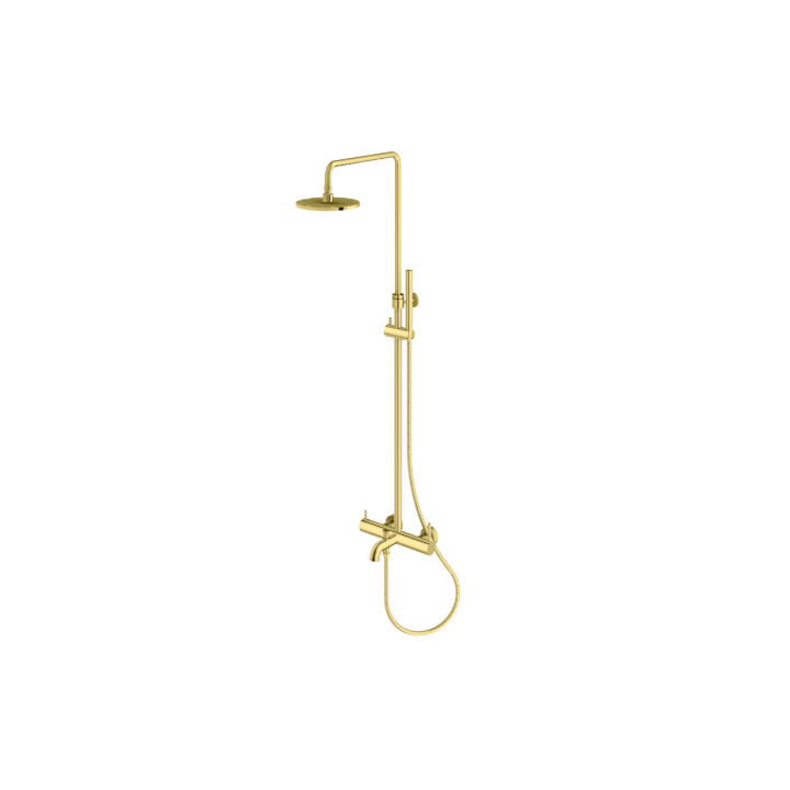 Sprchový set Kohlman Axel Gold, podomietkový, okrúhla Horná sprcha 25 cm, 2 výstupy vody - zlatý lesklý