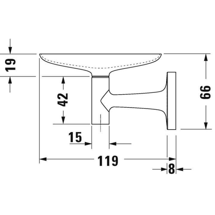 Mydlovnička Duravit Starck T - Hnedá kefovaná