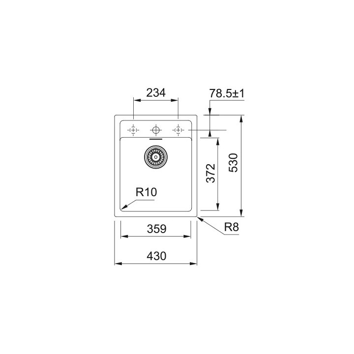 Drez Franke Sirius SID 610-36 - Biely polarny 