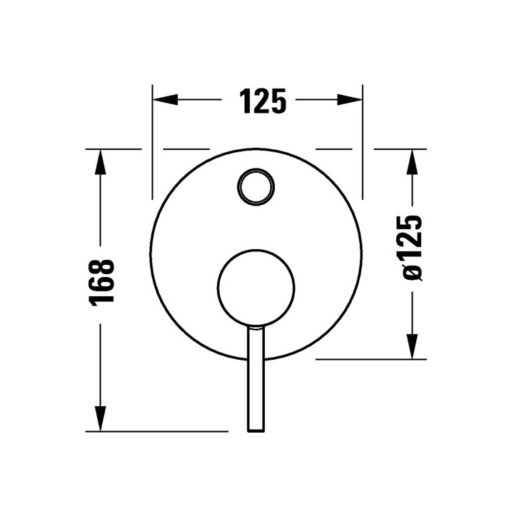3-otvorová vaňová  Batéria, Duravit Circle - Lesklý chróm