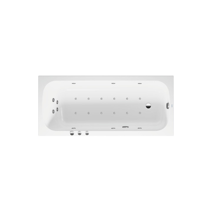 Vaňa s hydromasážou 180x80cm, Duravit Qatego, Jet-System - Biela