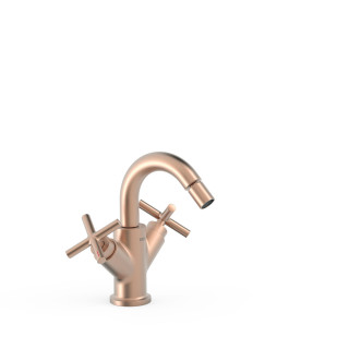 Batéria s dvoma kohútikmi pre bidet, TRES MONTBLANC - 24-K Zlato Matowe