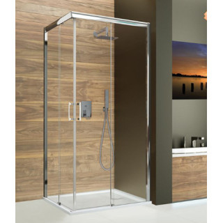 Sprchový kút obdĺžniková Sanplast KNL/FREEZONE-80x100-S cyW0, výška 190 cm, ľavé, profil čierna matný