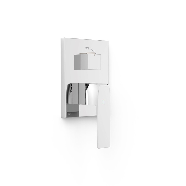 Maskownica do wpuszczanego korpusu 2-drożnego Rapid-box, TRES SLIM EXCLUSIVE - Chróm  