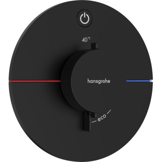 Batéria termostatická, podomietková do 1 prijímača, Hansgrohe ShowerSelect Comfort S - Čierna Chróm Szczotkowany