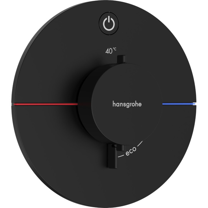 Batéria termostatická, podomietková do 1 prijímača, Hansgrohe ShowerSelect Comfort S - Čierna Chróm Szczotkowany