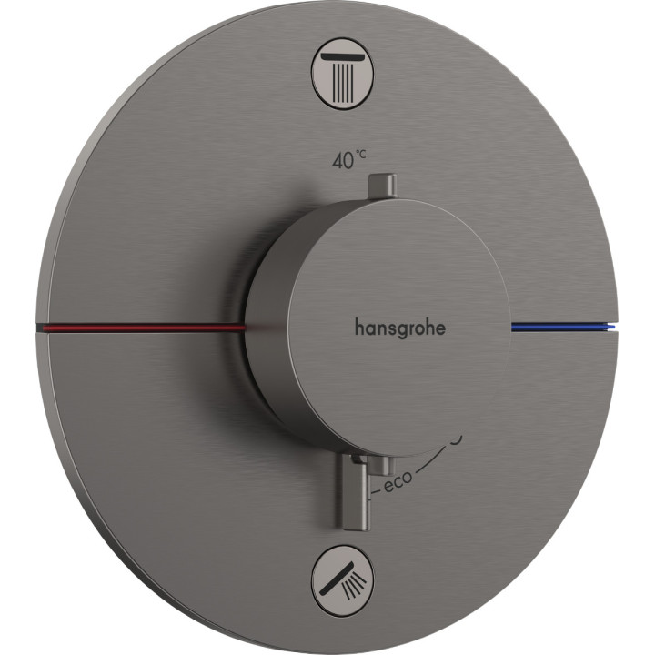 Batéria termostatická, podomietková do 2 prijímačov, Hansgrohe ShowerSelect Comfort S - Bronz Szczotkowany