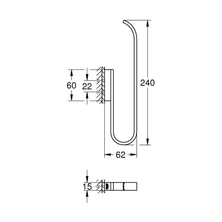 Závěs na rezervný toaletný papíer toaletný, GROHE SELECTION - brushed warm sunset