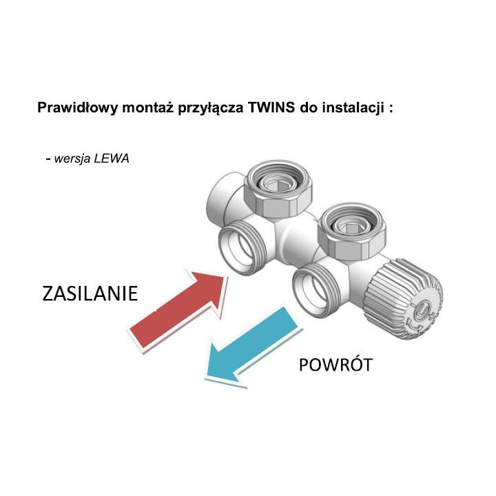 Ventil zespolony Komex Twins s termostatickou hlavicou, rohový, pravé - čierna lesklý