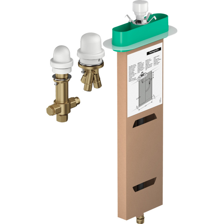 Súprava základný do 3 otvory 1 držiak baterii na okraj vane, sBox, Hansgrohe 