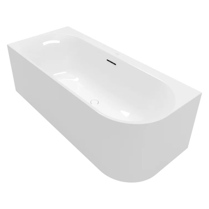 Vaňa prístenná pre montáž narożnego z ľavej stronie OVAL, 1700 x 750 mm, Villeroy & Boch, Loop & Friends - Weiss Alpin