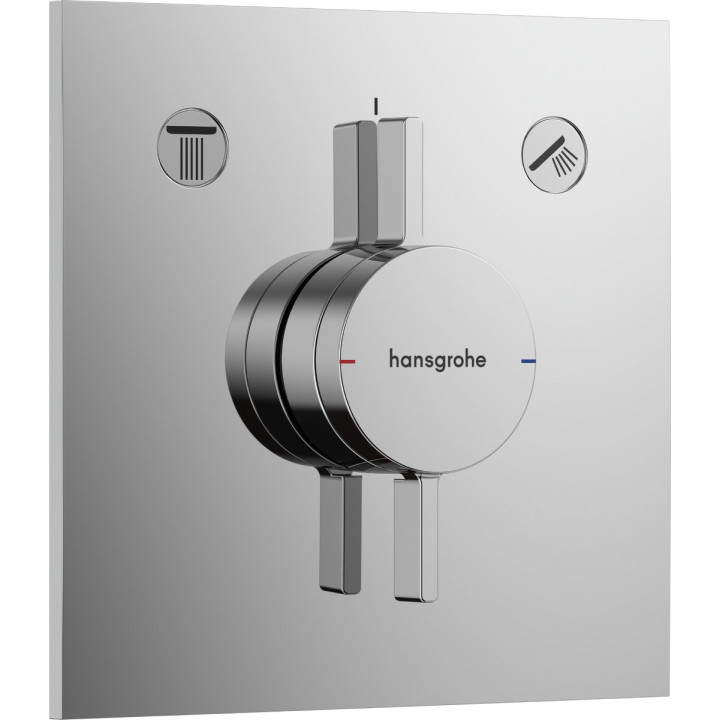 Batéria so zmiešavačom, podomietková do 2 prijímačov, Hansgrohe DuoTurn E - Chróm 