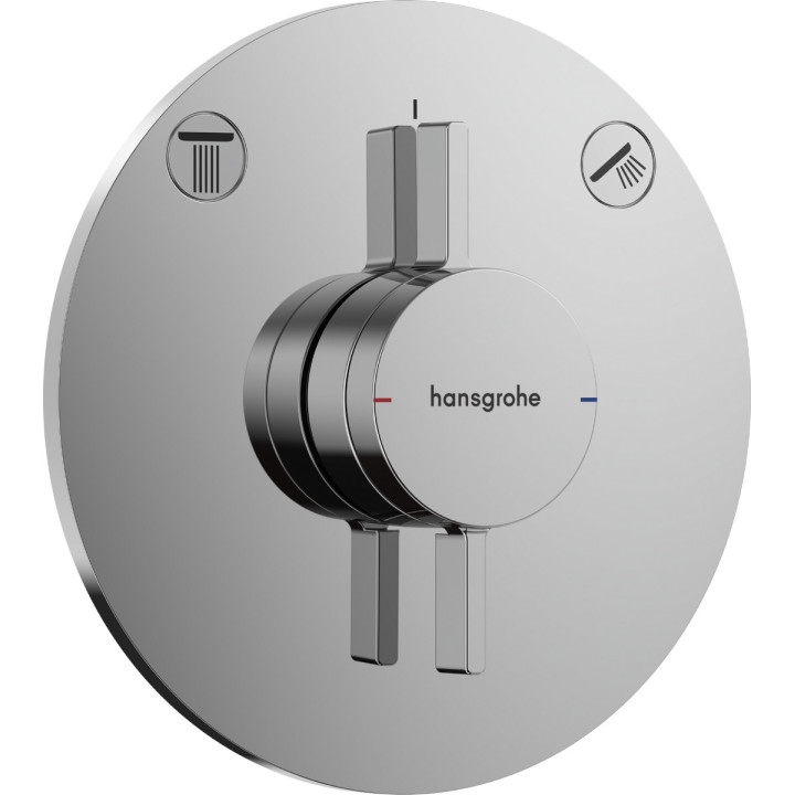 Batéria so zmiešavačom, podomietková do 2 prijímačov, Hansgrohe DuoTurn S - Chróm 