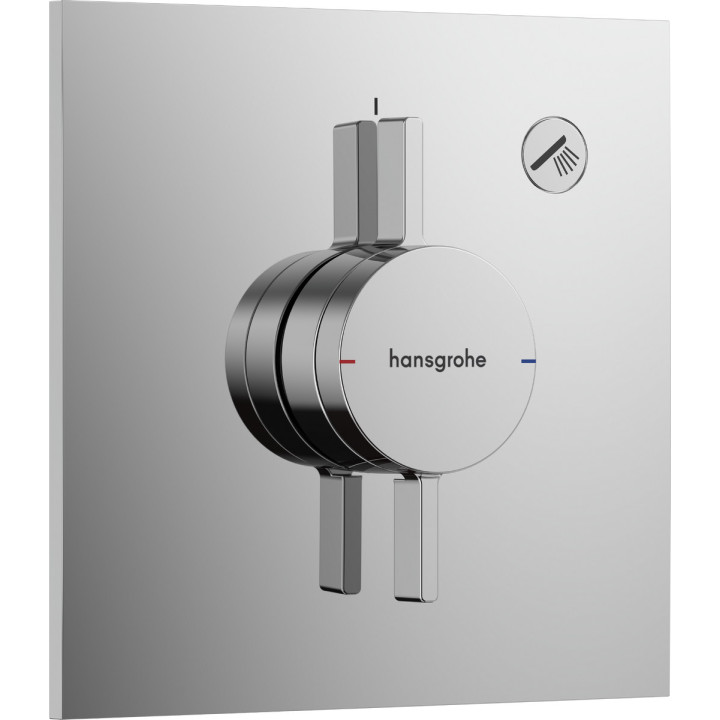 Batéria so zmiešavačom, podomietková do 1 prijímača, Hansgrohe DuoTurn E - Chróm  