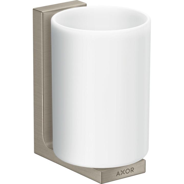 Pohár na zubné kefky na zuby, AXOR Universal Rectangular - Čierna Matný