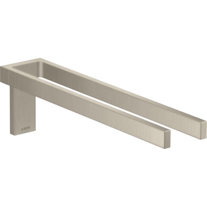 Dvojitý držák ručníku, AXOR Universal Rectangular - Čierna Matný